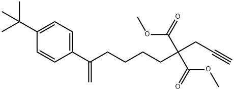 1,3-Dimethyl 2-[5-[4-(1,1-dimethylethyl)phenyl]-5-hexen-1-yl]-2-(2-propyn-1-yl)propanedioate Structure