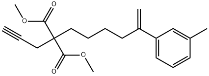 1,3-Dimethyl 2-[5-(3-methylphenyl)-5-hexen-1-yl]-2-(2-propyn-1-yl)propanedioate Structure