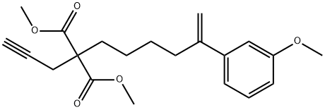 1,3-Dimethyl 2-[5-(3-methoxyphenyl)-5-hexen-1-yl]-2-(2-propyn-1-yl)propanedioate Structure