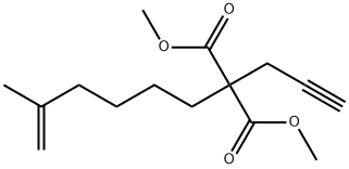 1,3-Dimethyl 2-(5-methyl-5-hexen-1-yl)-2-(2-propyn-1-yl)propanedioate 구조식 이미지