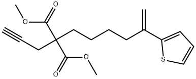 1,3-Dimethyl 2-(2-propyn-1-yl)-2-[5-(2-thienyl)-5-hexen-1-yl]propanedioate Structure