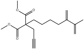 1,3-Dimethyl 2-(6-methyl-5-methylene-6-hepten-1-yl)-2-(2-propyn-1-yl)propanedioate Structure