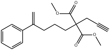 1,3-Dimethyl 2-(4-phenyl-4-penten-1-yl)-2-(2-propyn-1-yl)propanedioate Structure