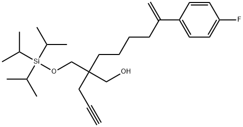 4-Fluoro-η-methylene-β-2-propyn-1-yl-β-[[[tris(1-methylethyl)silyl]oxy]methyl]benzeneheptanol Structure