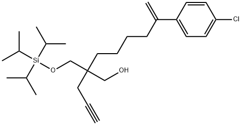 4-Chloro-η-methylene-β-2-propyn-1-yl-β-[[[tris(1-methylethyl)silyl]oxy]methyl]benzeneheptanol Structure