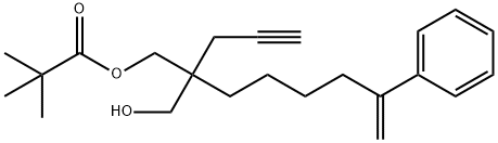 2-(Hydroxymethyl)-7-phenyl-2-(2-propyn-1-yl)-7-octen-1-yl 2,2-dimethylpropanoate Structure