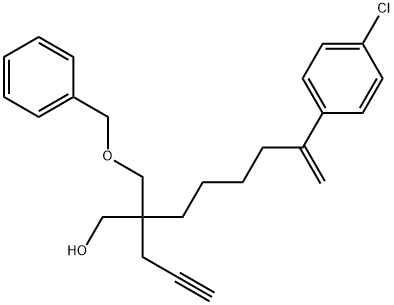 4-Chloro-η-methylene-β-[(phenylmethoxy)methyl]-β-2-propyn-1-ylbenzeneheptanol Structure