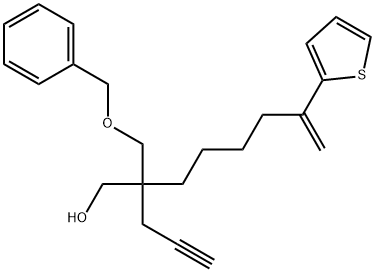 η-Methylene-β-[(phenylmethoxy)methyl]-β-2-propyn-1-yl-2-thiopheneheptanol Structure