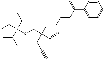 ζ-Methylene-α-2-propyn-1-yl-α-[[[tris(1-methylethyl)silyl]oxy]methyl]benzeneheptanal Structure