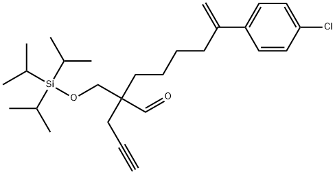 4-Chloro-ζ-methylene-α-2-propyn-1-yl-α-[[[tris(1-methylethyl)silyl]oxy]methyl]benzeneheptanal Structure