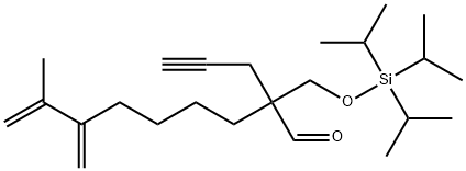 8-Methyl-7-methylene-2-(2-propyn-1-yl)-2-[[[tris(1-methylethyl)silyl]oxy]methyl]-8-nonenal Structure