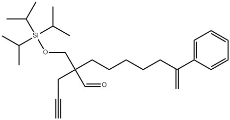 η-Methylene-α-2-propyn-1-yl-α-[[[tris(1-methylethyl)silyl]oxy]methyl]benzeneoctanal Structure