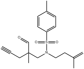 N-(2-Formyl-2-methyl-4-pentyn-1-yl)-4-methyl-N-(3-methyl-3-buten-1-yl)benzenesulfonamide Structure