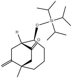 (1S,5S,6R)-1-Methyl-9-methylene-5-[[tris(1-methylethyl)silyl]oxy]bicyclo[4.2.2]decan-7-one Structure