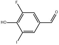 3-fluoro-4-hydroxy-5-iodobenzaldehyde Structure