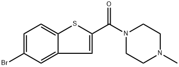 (5-Bromobenzo[b]thien-2-yl)(4-methyl-1-piperazinyl)methanone Structure