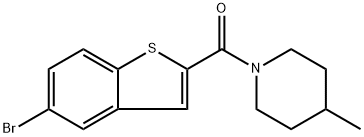 (5-Bromobenzo[b]thien-2-yl)(4-methyl-1-piperidinyl)methanone Structure