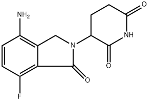 3-(4-amino-7-fluoro-1-oxoisoindolin-2-yl)piperidine-2,6-dione Structure