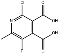 2-Chloro-5-fluoro-6-methylpyridine-3,4-dicarboxylic acid Structure