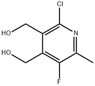 (2-Chloro-5-fluoro-6-methylpyridine-3,4-diyl)dimethanol Structure