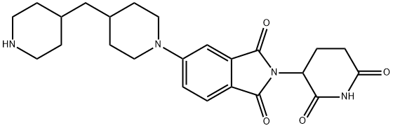 2-(2,6-dioxopiperidin-3-yl)-5-(4-(piperidin-4-ylmethyl)piperidin-1-yl)isoindoline-1,3-dione Structure