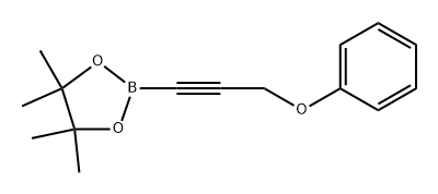 4,4,5,5-Tetramethyl-2-(3-phenoxyprop-1-yn-1-yl)-1,3,2-dioxaborolane Structure