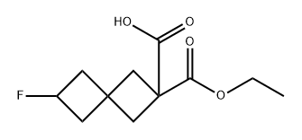 2-(Ethoxycarbonyl)-6-fluorospiro[3.3]heptane-2-carboxylic acid Structure