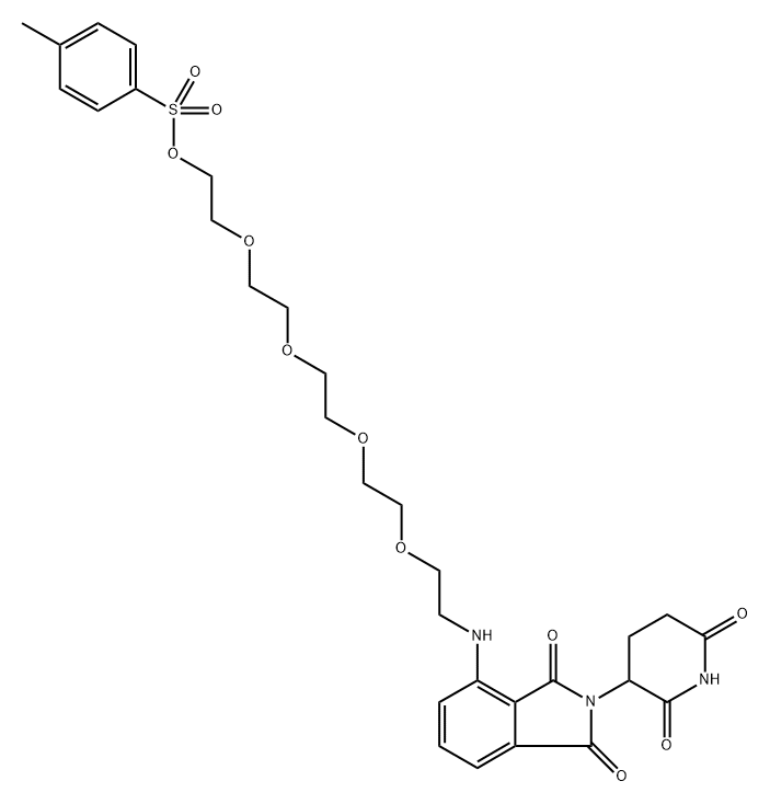 Pomalidomide-NH-PEG5-Tos Structure