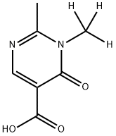 2-Methyl-1-(methyl-d3)-6-oxo-1,6-dihydropyrimidine-5-carboxylic acid 구조식 이미지