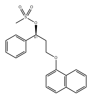 Benzenemethanol, α-[2-(1-naphthalenyloxy)ethyl]-, 1-methanesulfonate, (αS)- 구조식 이미지