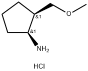 cis-2-Methoxymethyl-cyclopentylamine hydrochloride Structure