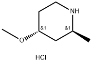 Piperidine, 4-methoxy-2-methyl-, hydrochloride (1:1), (2R,4S)-rel- Structure