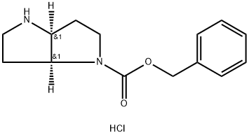 (3aS,6aS)-Hexahydro-pyrrolo[3,2-b]pyrrole-1-carboxylic acid benzyl ester hydrochloride Structure