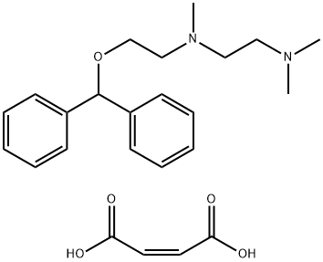 N-[2-(Diphenylmethoxy)ethyl]-N,N'',N''-trimethyl-ethylenediamine Dimaleate Structure