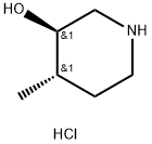 3-Piperidinol, 4-methyl-, hydrochloride (1:1), (3R,4S)- Structure