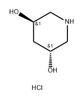 3,5-Piperidinediol, hydrochloride (1:1), (3R,5R)- Structure