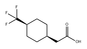 Cyclohexaneacetic acid, 4-(trifluoromethyl)-, cis- Structure