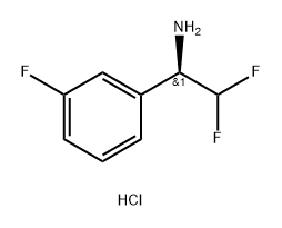 Benzenemethanamine, α-(difluoromethyl)-3-fluoro-, hydrochloride (1:1), (αR)- 구조식 이미지