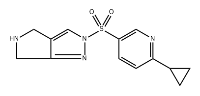 2-cyclopropyl-5-{2H,4H,5H,6H-pyrrolo[3,4-c]pyrazole-2-sulfonyl}pyridine Structure