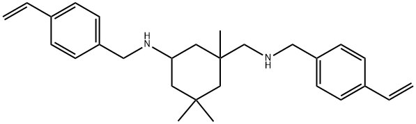1,5-bis[[(4-ethenylphenyl)methyl]aminomethyl]-1,3,3-trimethylcyclohexane Structure