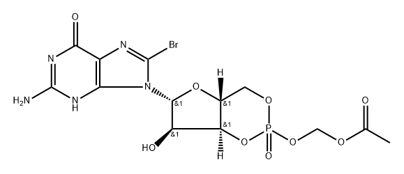 8-Br-cGMP-AM 구조식 이미지