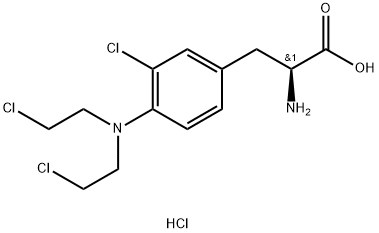 L-Phenylalanine, 4-[bis(2-chloroethyl)amino]-3-chloro-, hydrochloride (1:1) Structure