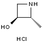 3-Azetidinol, 2-methyl-, hydrochloride (1:1), (2R,3S)- Structure