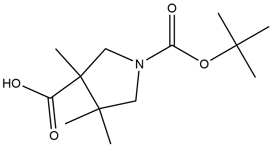 1-(1,1-Dimethylethyl) 3,4,4-trimethyl-1,3-pyrrolidinedicarboxylate 구조식 이미지