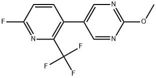 5-[6-Fluoro-2-(trifluoromethyl)-3-pyridinyl]-2-methoxypyrimidine Structure