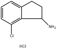 1H-Inden-1-amine, 7-chloro-2,3-dihydro-, hydrochloride (1:1) Structure