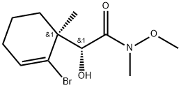 (αR,1S)-2-Bromo-α-hydroxy-N-methoxy-N,1-dimethyl-2-cyclohexene-1-acetamide Structure