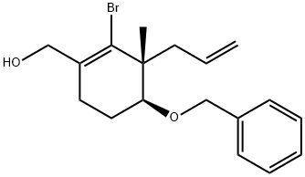 (3R,4S)-2-Bromo-3-methyl-4-(phenylmethoxy)-3-(2-propen-1-yl)-1-cyclohexene-1-methanol Structure