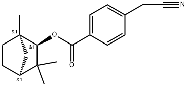 (1R,2R,4S)-1,3,3-trimethylbicyclo[2.2.1]heptan-2-yl 4-(cyanomethyl)benzoate Structure