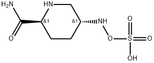 Sulfuric acid, mono[[(3R,6S)-6-(aminocarbonyl)-3-piperidinyl]azanyl] ester, rel- Structure